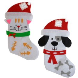 24 Bulk Christmas Pet Stocking