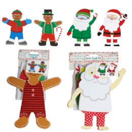 24 Bulk Craft Kit Eva DresS-Up Santa/ Gingerbread 2 Asst