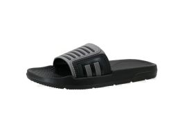 12 Bulk Men's Lines Sandal Black