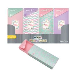 48 Bulk Assorted Macaron Color pencil case