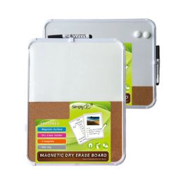24 Bulk Dry Erase Cork Combo Board 11x14" with Marker and 2 Magnets