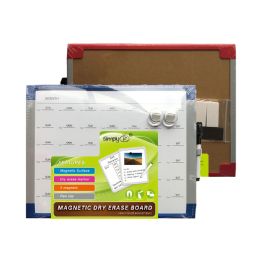 24 Bulk Dry Erase Calendar Tile with Marker and 2 Magnet 11x14"