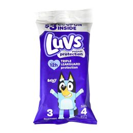 24 Bulk Luvs Diapers Size 4 - 3 Ct.