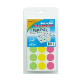 288 Bulk 3/4" 17-Piece Neon Round Label