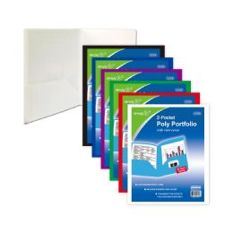 48 Bulk 2-Pocket Poly Portfolio With View Cover
