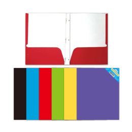 48 Bulk 2-pockets poly folder with 3 prongs