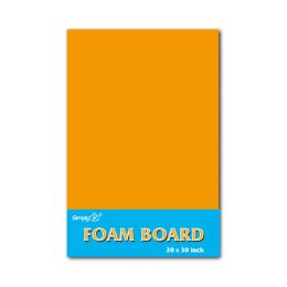 25 Bulk Fluorescent foam board Orange 5mm