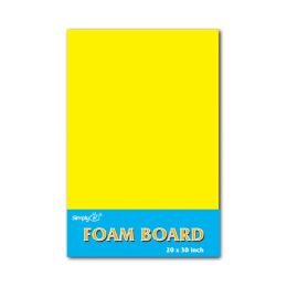25 Bulk Fluorescent foam board Yellow 5mm