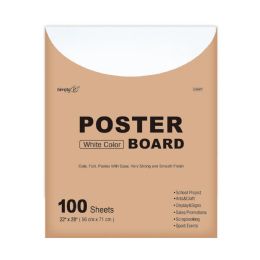 100 Bulk Poster Board White Color 100 Sheets
