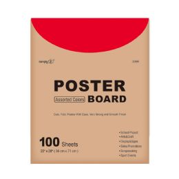 100 Bulk Poster Board Assorted Colors 100 Sheets