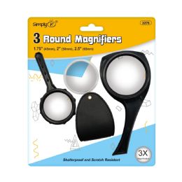24 Bulk 3 Round Magnifiers 45mm 50mm 65mm