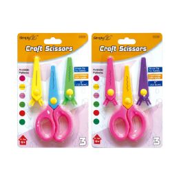 48 Bulk Craft Scissors 6 Assorted Patterns