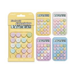 24 Bulk Electronic Calculator 10 Digits Macaron Assorted