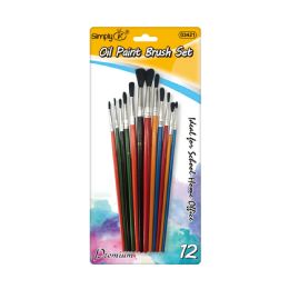 36 Bulk 12pc Oil Paint Brush Set