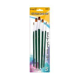 24 Bulk 5pc Oil Paint Brush Set