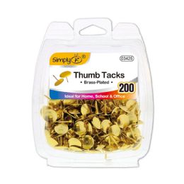 24 Bulk Brass-Plated Thumb Tacks