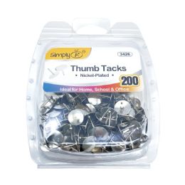 24 Bulk Nickel-Plated Thumb Tacks