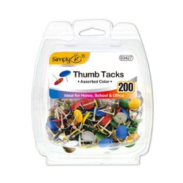 24 Bulk Assorted Colors Thumb Tacks