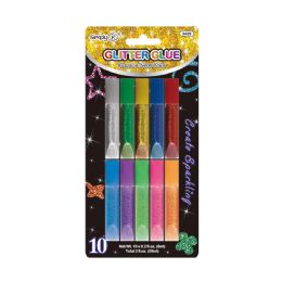 24 Bulk Glitter Glue Classic and Neon Color 10ct