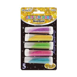 24 Bulk Glitter Shake Neon Color 5ct