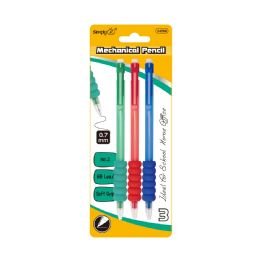 36 Bulk Mechanical Pencil 0.7mm/3 Count Number 2 Soft Grip