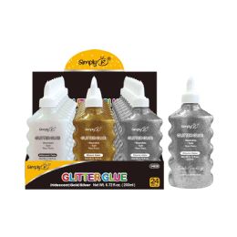 24 Bulk Glitter Glue Iridescent Gold and Silver Color 24ct 200nl