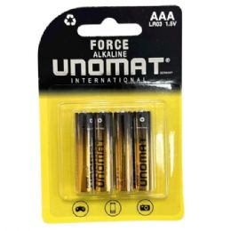 20 Bulk Unomat 4 Pack Aaa Alkaline Batteries