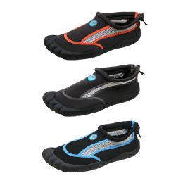 36 Bulk Men's 5 Toe Aqua Sock Assorted