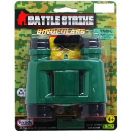 72 Bulk 4.25" Toy Military Binoculars On Blister Card