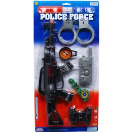24 Bulk Sparking Action Police Toy Gun W/ Accss On Card