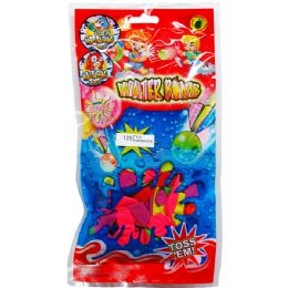 96 Bulk 125pc Assrt Water Balloon W/ Filler In Pouch Bag