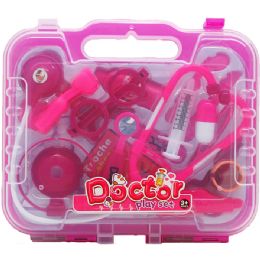 12 Bulk 19pc Doctor Play Set In 11.25-inch Window Briefcase
