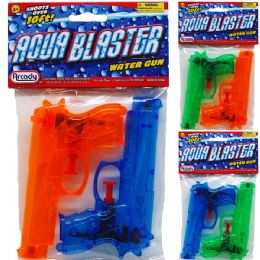 144 Bulk 2pc 5" Water Gun In Poly Bag W/ Header, 3 Assrt Clrs