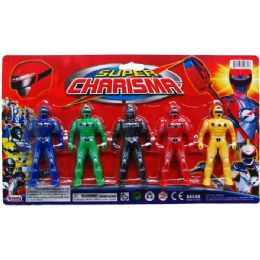 96 Bulk 5pc 3.75" Power Action Figures On Blister Card