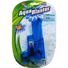 72 Bulk 6.25" Water Gun Tied On Card, 2 Assrt Clrs
