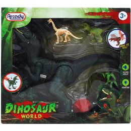 6 Bulk 10.5" B/o Dinosaur Velociraptor W/ Accss In Window Box