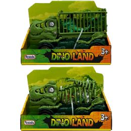 12 Bulk 9.5" B/o Dinosaur Car W/ 2-8pc Accss In Open Box, 2 Assrt