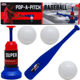 12 Bulk 20.75" Baseball Bat W/ 8.5" Base & Accss In Color Box
