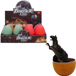 144 Bulk 3.25" Assrt Dinosaur In 3.75" Egg In 12pc Display Box