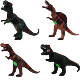 24 Bulk 9"-10.75"h B/o Pvc Dinosaurs W/ Sound W/ Tag, 6 Assrt