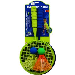 12 Bulk 2pc 17.5" Badminton Set W/ Birdie On Pegable Card