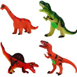 36 Bulk 8"-9"h B/o Pvc Dinosaurs W/ Sound W/ Tag, 12 Assrt