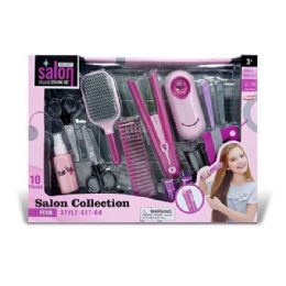 6 Bulk Beauty Set W/ Hair Dryer In Open Blister Box