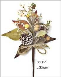 360 Bulk Harvest Plastic Flower 33cm Branch