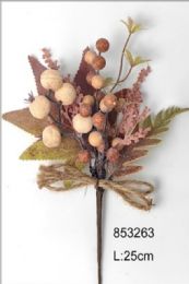 480 Bulk Harvest Plastic Flower 25cm Branch
