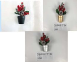 24 Bulk Xm Flower With Pot  W/ Display Box