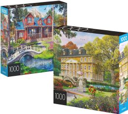 3 Bulk 2-Pack Of 1000-Piece Jigsaw Puzzles, Pine Cabin & Summer