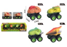 24 Bulk 4 Pc P/b Dino Truck In Open Box