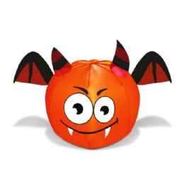 8 Bulk Hw 4ft Inflatable W Led Pumpkin Design In White Box
