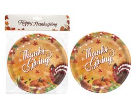 288 Bulk Thanksgiving Paper Plate With 9inch  10pcs